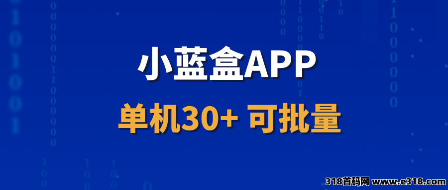 【小蓝盒】招募首批代理，项目长期更新，代理收益稳定！