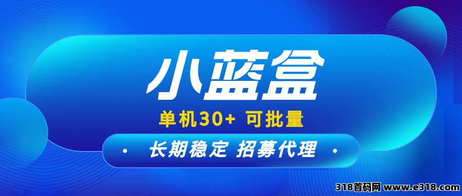 【小蓝盒】单机收益稳定，可批量多号操作，有团队长期管道收益！