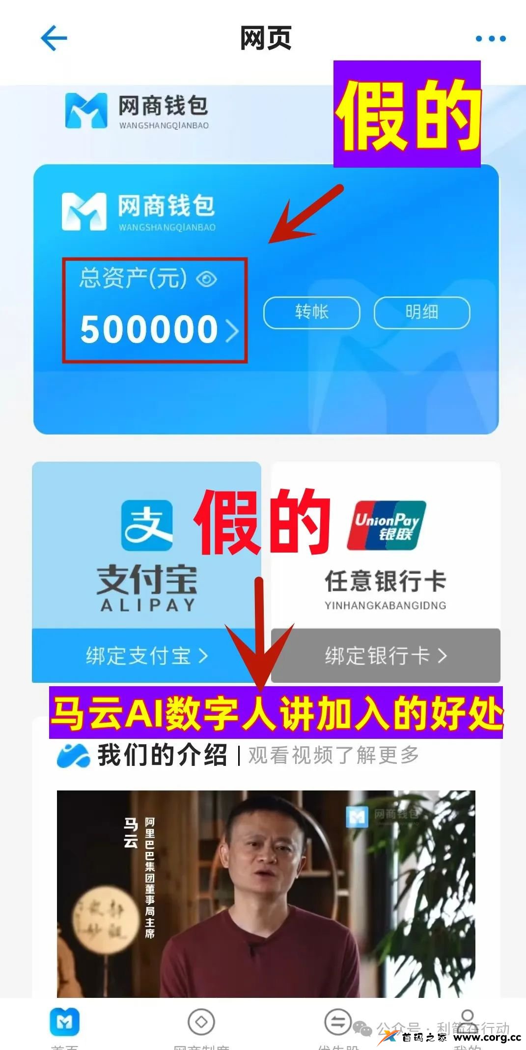 碰瓷马云的“网商钱包”APP骗钱