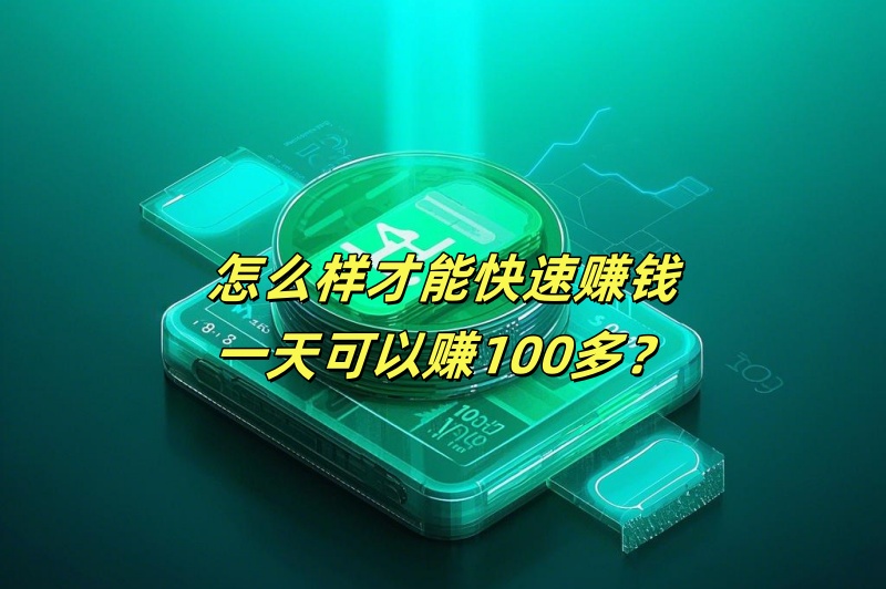 怎么样才能快速赚钱一天可以赚100多？